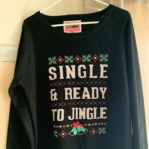 Tipsy Elves Christmas Sweater “Single & Ready to Jingle”